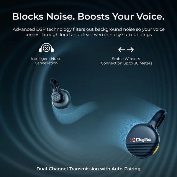 Digitek (DWM 119) 2-in-1 Wireless Microphone, 2.4G Mic with 30m Range, 6Hr Battery, Noise Cancellation & Power Indicator, for iPhone & Android Smartphones, Ideal for Vlogging, Live Streaming & Interviews Digitek (DWM 119) 2-in-1 Wireless Microphone, 2.4G Mic with 30m Range, 6Hr Battery, Noise Cancellation & Power Indicator, for iPhone & Android Smartphones, Ideal for Vlogging, Live Streaming & Interviews